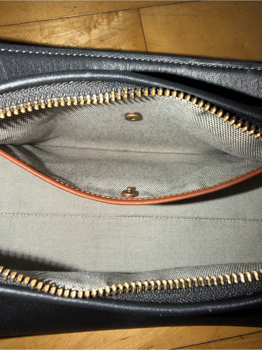 Coach Juliet Black Leather Shoulder Bag with Gold C Accent - Picture 5 of 7